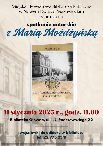 Spotkanie autorskie z Marią Możdżyńską